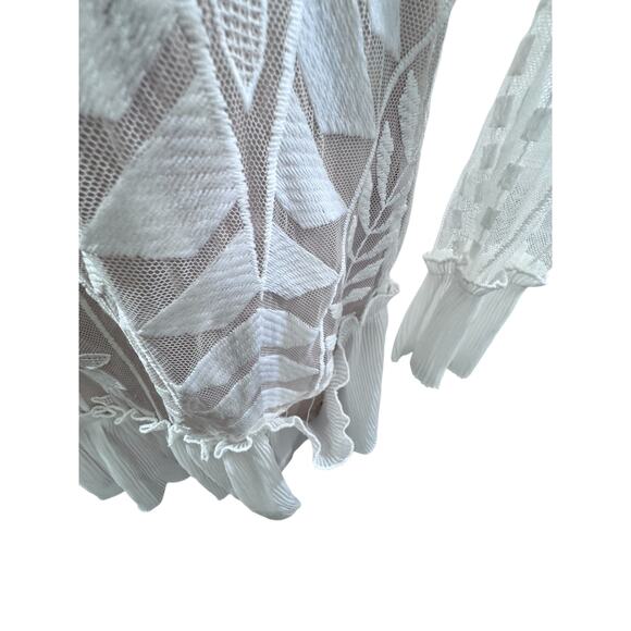 NWT!! "Mello Molly" Midi Dress Lace Needs Stitched On Ruffle Cottage Core Hoco - Picture 3 of 15